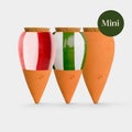 Mini Ollat,  Kastelupallo 3 setti, raita trio
