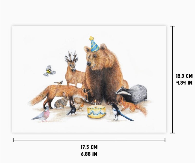 kortin koko on 17,5cm x 12,3cm